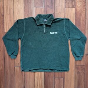 Roots Canada Vintage Quarter Zip Sweatshirt (M)